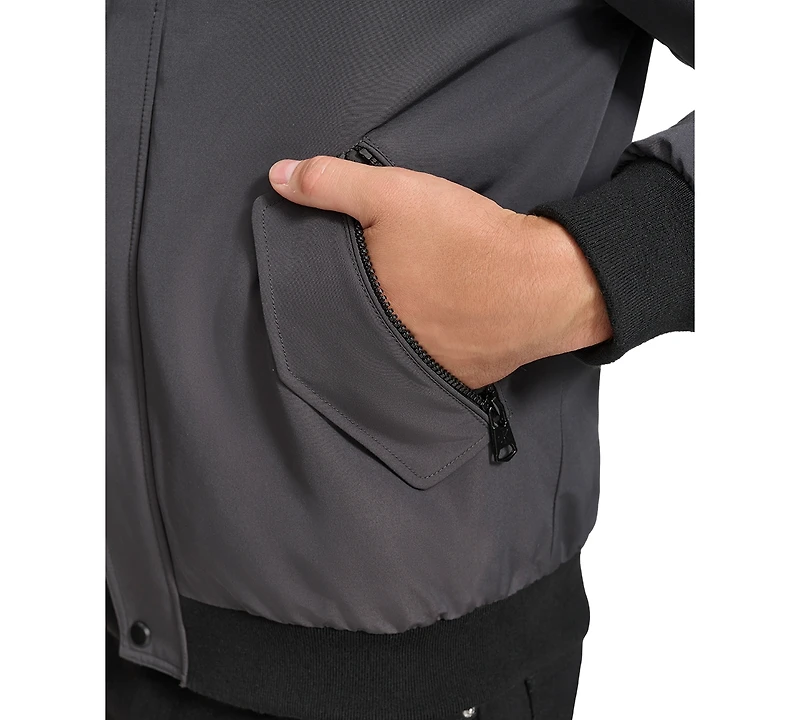 Calvin Klein Arctic Faille Parka Bomber with Sherpa lined Hood