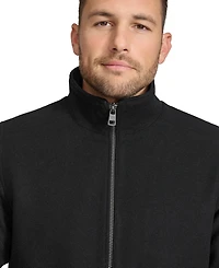 Calvin Klein Men's Wool Bomber Jacket With Knit Trim