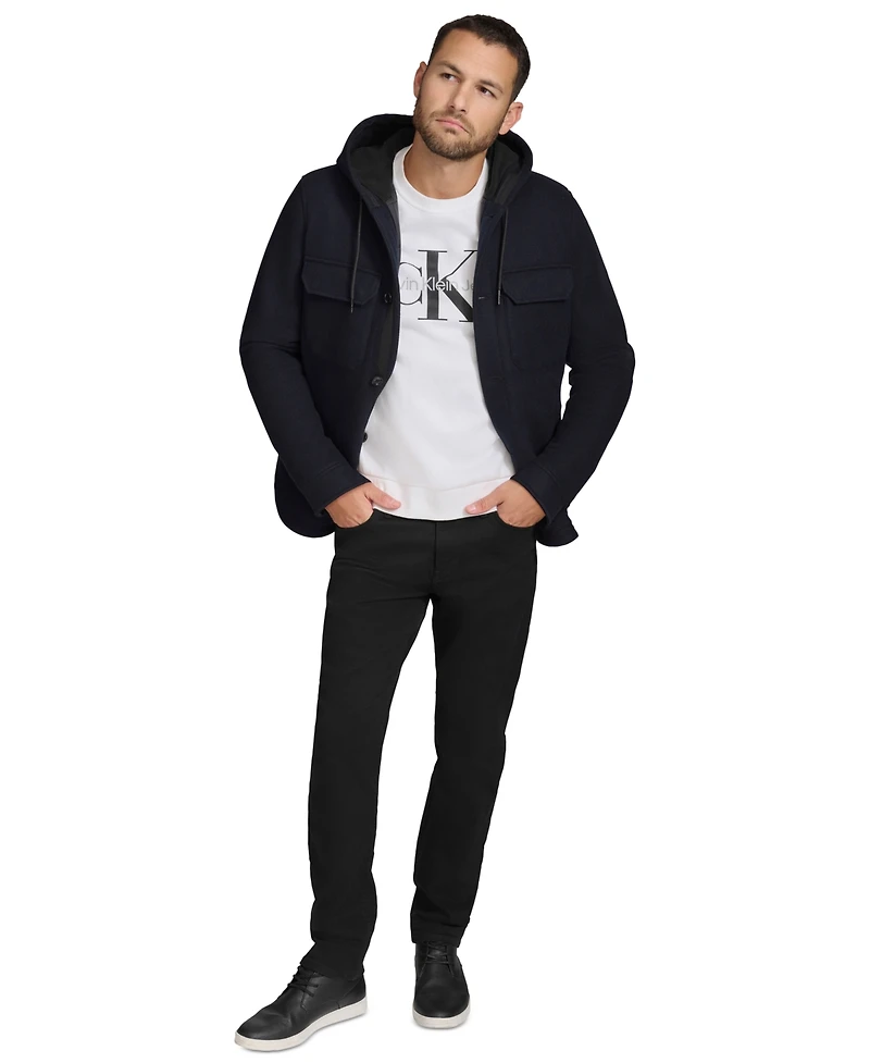 Calvin Klein Men's Hooded Shirt Jacket