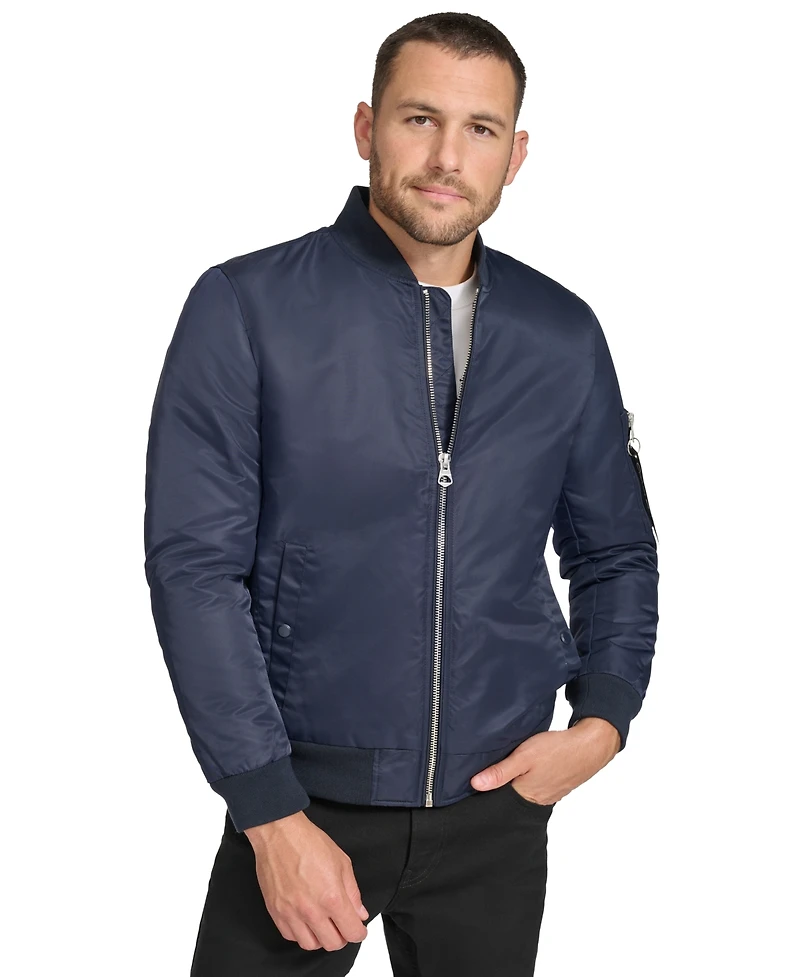 Calvin Klein Men's Classic Ma-1 Nylon Bomber Jacket
