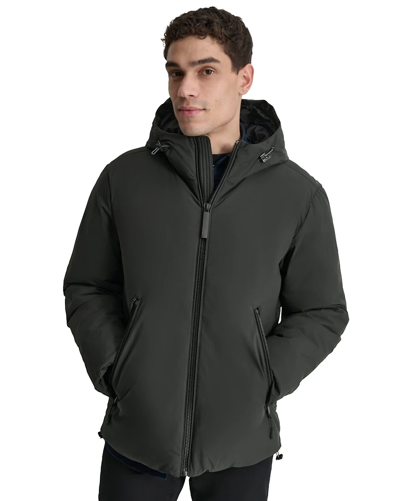 Dkny Men's Hooded Full-Zip Jacket