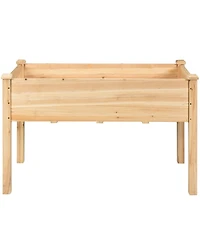 Wooden Raised Vegetable Garden Bed Elevated Grow Vegetable Planter