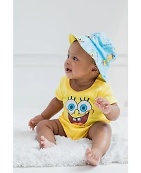 SpongeBob SquarePants Baby Boys Romper and Hat Newborn to