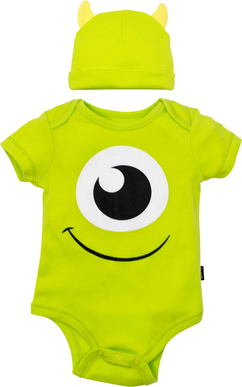 Monsters Inc. Baby Boys Pixar Toy Story Winnie the Pooh Bodysuit and Hat Set