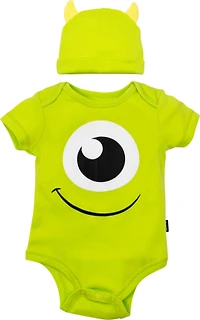 Monsters Inc. Baby Boys Pixar Toy Story Winnie the Pooh Bodysuit and Hat Set