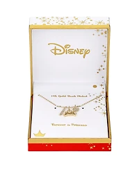 Disney Cubic Zirconia and Mother of Pearl Princess Crown Charm Pendant Necklace