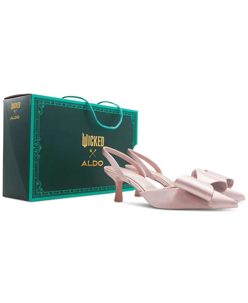 Aldo x Wicked Women's Perfectlypink Kitten-Heel Bow Pumps