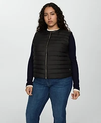 Mango Women's Quilted Vest Jacket