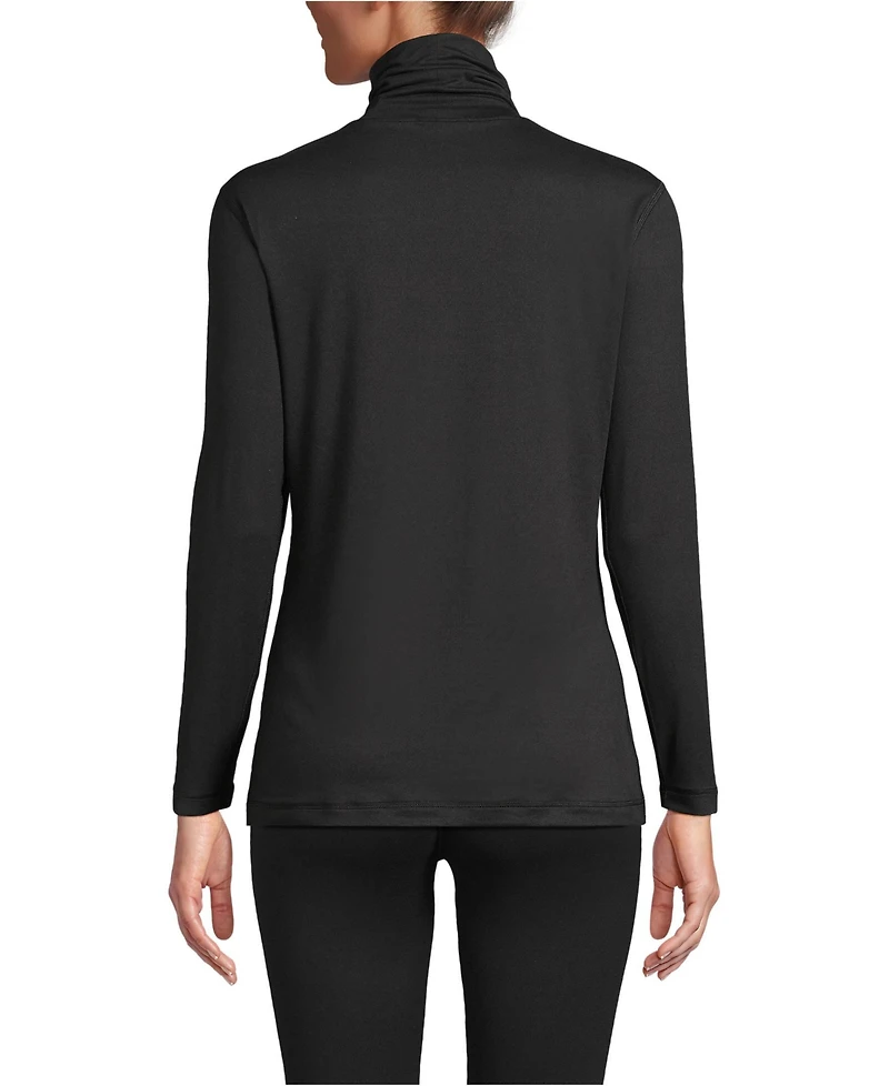 Lands' End Women's Baselayer Cozy Thermaskin Turtleneck Top