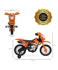 Best Choice Products 6V Kids Electric Battery Powered Ride On Motorcycle w/ Training Wheels, Lights, Music