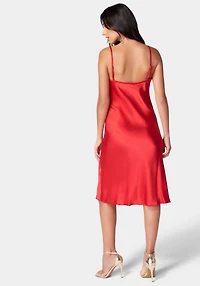 Bebe Women's Satin Midi Slip Dress
