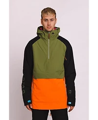 Oosc Men's Snow Park Overhead Jacket - Orange & Khaki