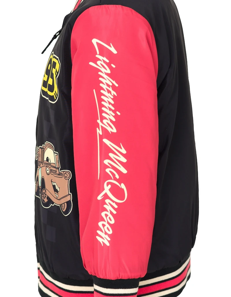Disney Toddler Boys Toy Story Cars Zip Up Varsity Bomber Jacket to (2T - 7-8)