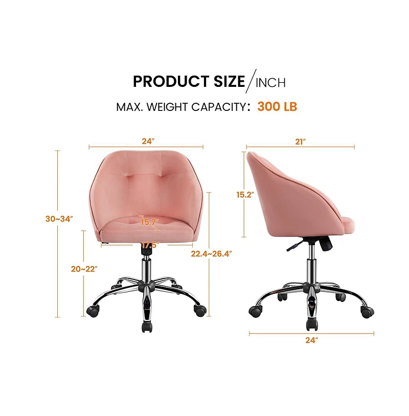 Yaheetech Modern Desk Chair Computer Chair for Home Office