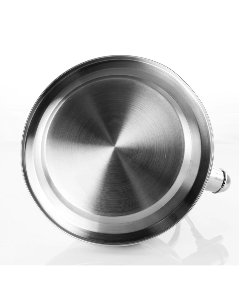MegaChef 2.7 Quart Stovetop Whistling Kettle in Brushed Silver