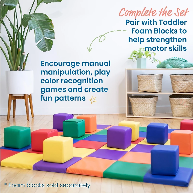 ECR4Kids SoftZone Patchwork Activity Mat, Assorted