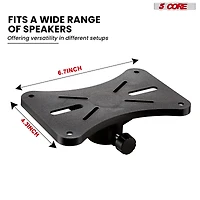 5 Core Speaker Stand Tripod Tall Adjustable 72 Inch Dj Studio Monitor Stands Pole Mount - Orange - 1PC