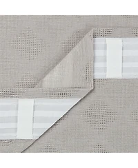 Chanasya Premium 2-Panel Diamond Textured Semi Sheer Curtain Panels - 3-in-1 Back Tab, Rod Pocket