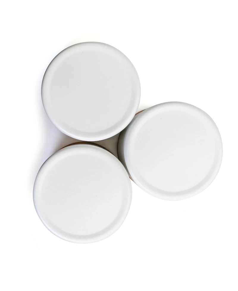 MegaChef Kitchen Food Storage and Organization 4 Piece Canister Set in White