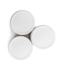 MegaChef Kitchen Food Storage and Organization 4 Piece Canister Set in White