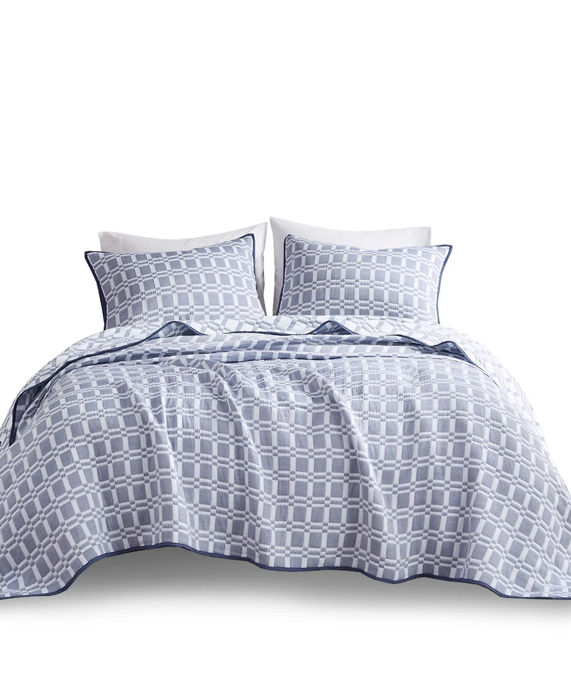 Madison Park Harlow Reversible Matelasse 3-Pc. Coverlet Set, Full/Queen
