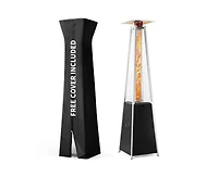 42000 Btu Outdoor Black Pyramid Patio Heater with Cover