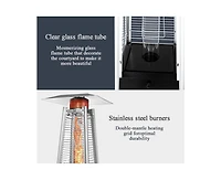 42000 Btu Outdoor Black Pyramid Patio Heater with Cover