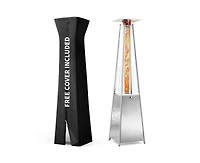 42000 Btu Outdoor Black Pyramid Patio Heater with Cover
