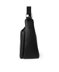 Ladies Leather Medium Multi Zip Crossbody Bag