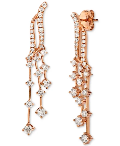 Le Vian Nude Diamond Dangling Drop Earrings (1 ct. t.w.) 14k Rose Gold