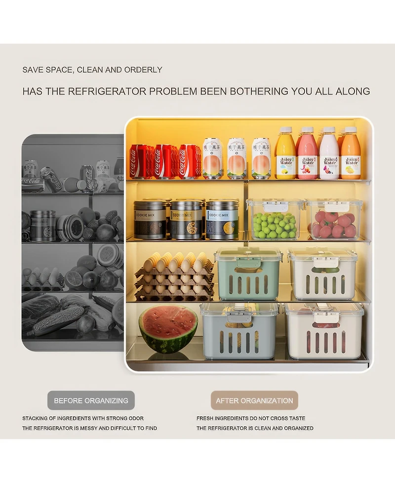 Fc Design Design- 5 Pcs Premium Food Preservation Storage Container Box Set