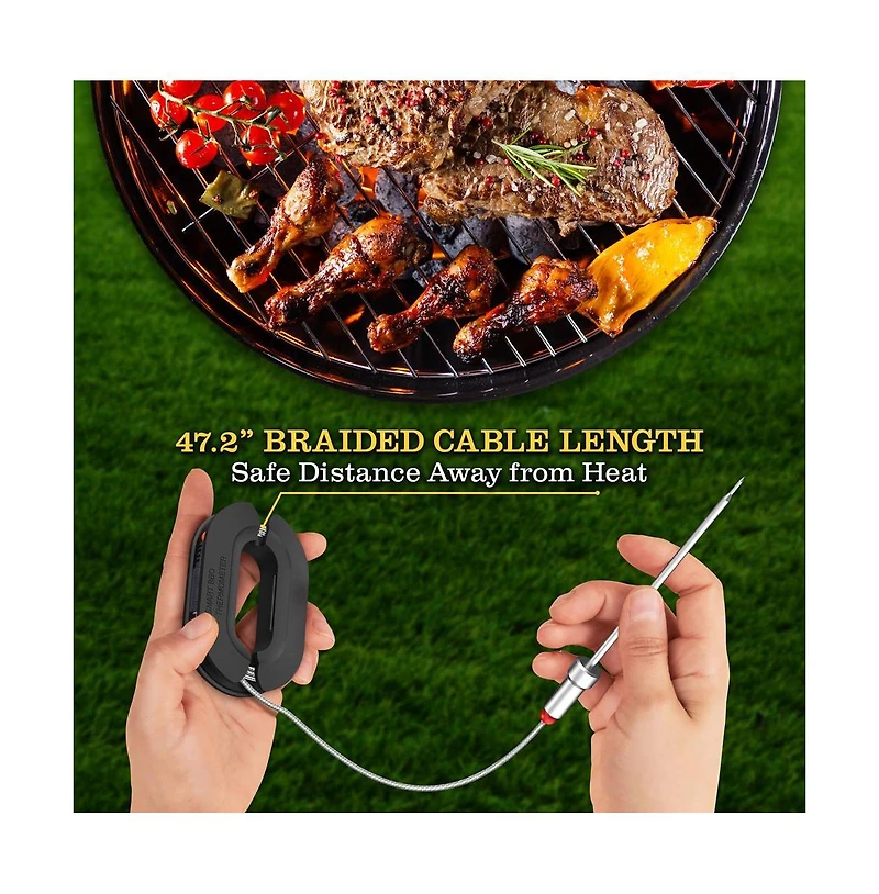 NutriChef Bluetooth Wireless Bbq Digital Thermometer