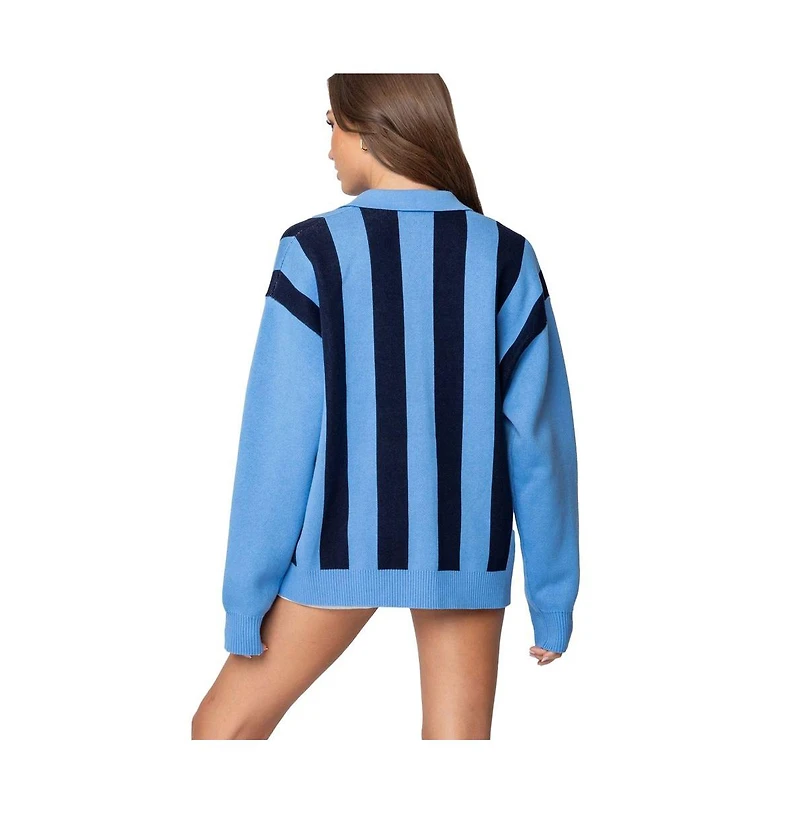 Edikted Women's Larson Oversized Polo Sweater