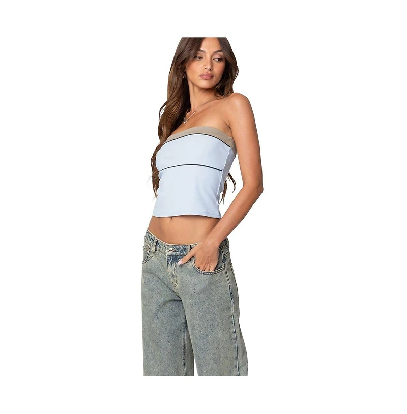 Edikted Womens Ciara Ribbed Tube Top
