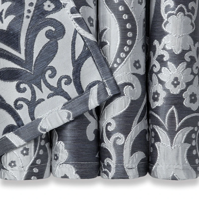 Chanasya Premium Damask Pattern Luxury Beige Curtains - 96 Inch Panels with Grommets - for Living Room Windows Bedroom Kitchen Dining