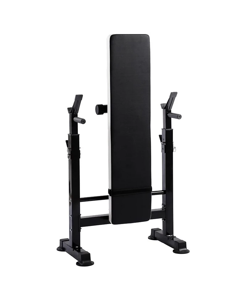 BalanceFrom Fitness Adjustable Strength Training Workout Station, Black & White