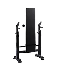 BalanceFrom Fitness Adjustable Strength Training Workout Station, Black & White