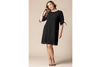 Kiyonna Plus Manhattan Shift Dress with Tie Sleeves