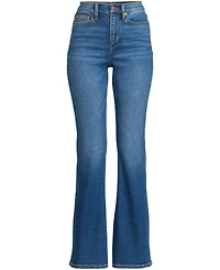 Lands' End Women's Petite Recover Denim High Rise Skinny Flare Jeans