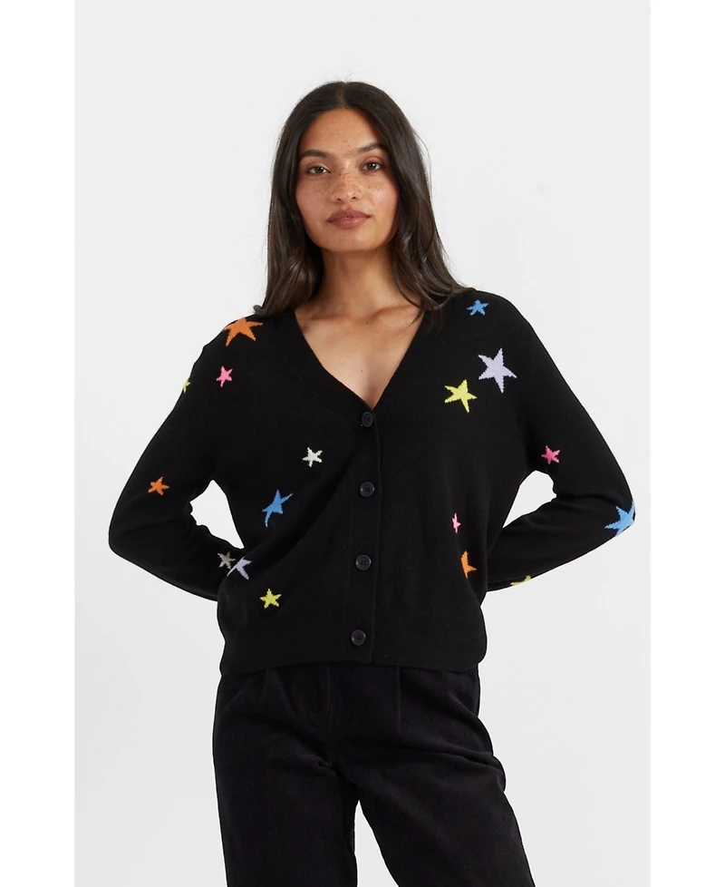 Chinti & Parker Women's Wool-Cashmere Star Cardigan