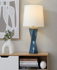 LumiSource 27" Ceramic Grandview Gallery Curvo Square Table Lamp