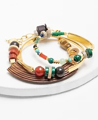 Nectar Nectar New York 18K Gold Plated Sri Mai Tei Bangle Bracelet
