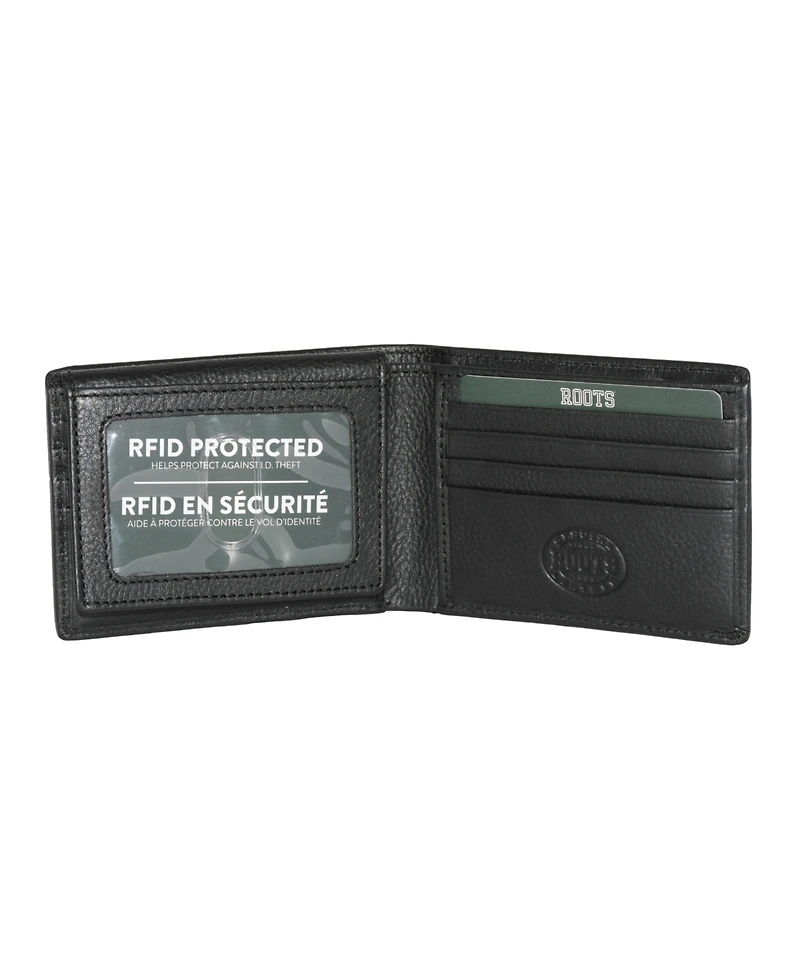 Roots Men's Men Leather Slimfold Wallet with Removable Id