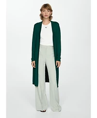 Mango Women's Fine Knit Long Cardigan Sweater