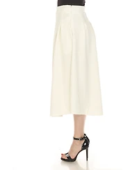 White Mark Women's Tweed Midi Skirt