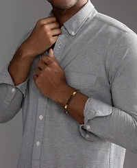 Esquire Men's Jewelry Red Tiger Eye Bead Bracelet in 14k Gold-Plated Sterling Silver, Created for Macy's