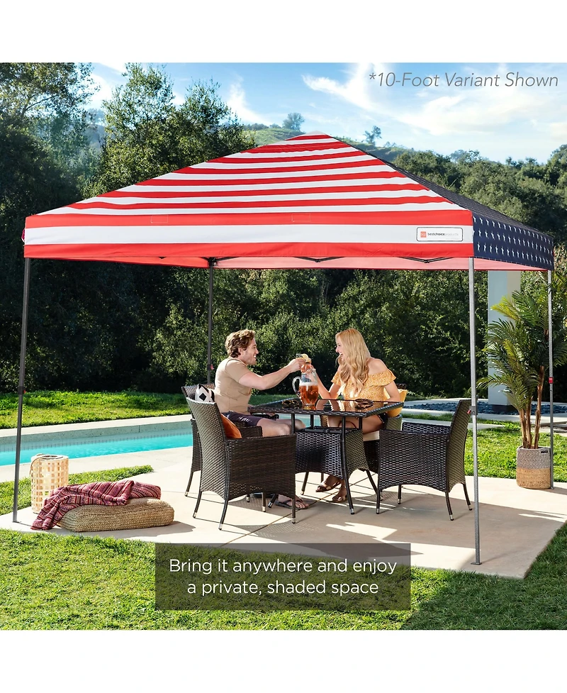 Best Choice Products 8x8ft Easy Setup Pop Up Canopy w/ 1-Button Setup, Wheeled Case