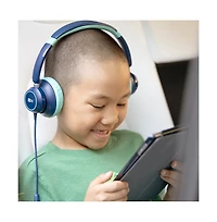 Mee audio KidJamz KJ45 3.5mm Kid's Headphones w/ Inline Microphone (Blue)