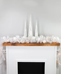 Northlight 9' x 14" Pre-Lit Alaskan Pine Artificial Christmas Garland Warm Led Lights