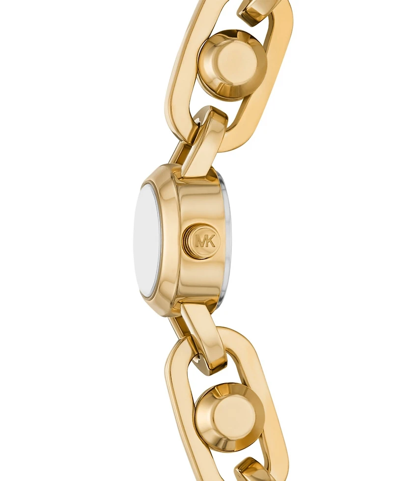 Michael Kors Women's Mk Astor Link Two-Hand Gold-Tone Stainless Steel Watch 14mm